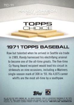 2020 Topps - Topps Choice #TC-11 Randy Johnson Back