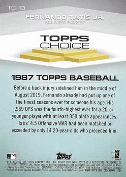 2020 Topps - Topps Choice #TC-13 Fernando Tatis Jr. Back