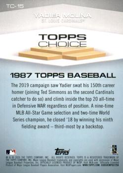 2020 Topps - Topps Choice #TC-15 Yadier Molina Back