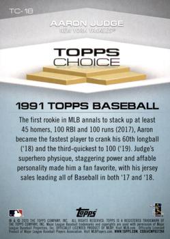 2020 Topps - Topps Choice #TC-18 Aaron Judge Back