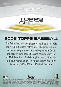2020 Topps - Topps Choice #TC-21 Jose Altuve Back
