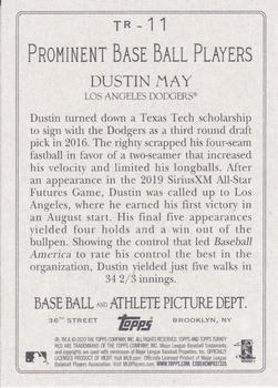 2020 Topps - Turkey Red 2020 (Series 1) #TR-11 Dustin May Back