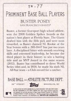 2020 Topps - Turkey Red 2020 (Series 1) #TR-77 Buster Posey Back