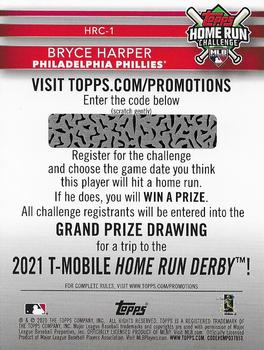2020 Topps - Home Run Challenge (Series One) #HRC-1 Bryce Harper Back
