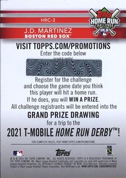 2020 Topps - Home Run Challenge (Series One) #HRC-3 J.D. Martinez Back