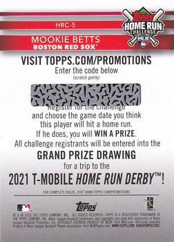 2020 Topps - Home Run Challenge (Series One) #HRC-5 Mookie Betts Back