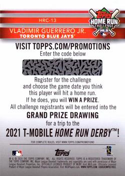 2020 Topps - Home Run Challenge (Series One) #HRC-13 Vladimir Guerrero Jr. Back