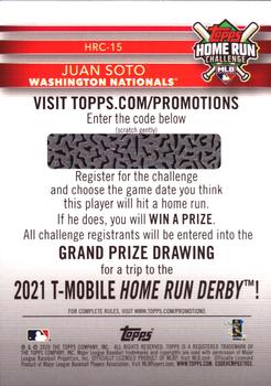 2020 Topps - Home Run Challenge (Series One) #HRC-15 Juan Soto Back