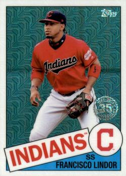 2020 Topps - 1985 Topps Baseball 35th Anniversary Chrome Silver Pack (Series One) #85C-12 Francisco Lindor Front