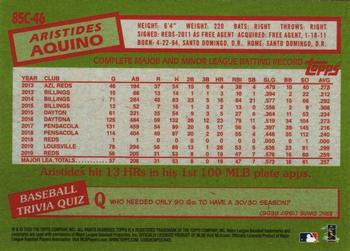 2020 Topps - 1985 Topps Baseball 35th Anniversary Chrome Silver Pack (Series One) #85C-46 Aristides Aquino Back