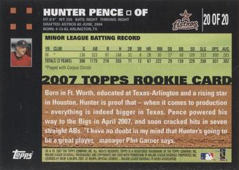 2007 Topps - Rookies #20 Hunter Pence Back