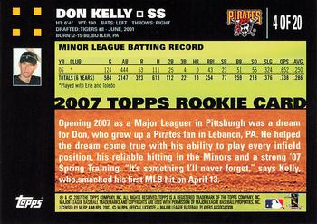 2007 Topps - Rookies #4 Don Kelly Back