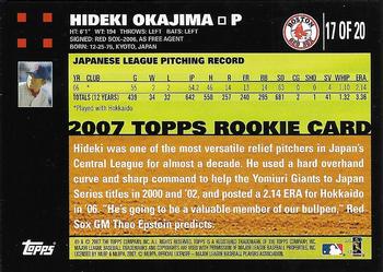 2007 Topps - Rookies #17 Hideki Okajima Back
