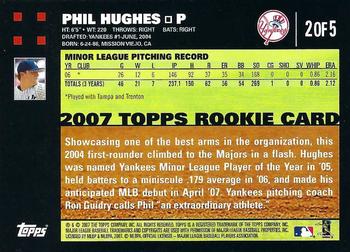 2007 Topps - New York Yankees #2 Phil Hughes Back