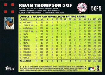 2007 Topps - New York Yankees #5 Kevin Thompson Back