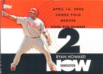 2007 Topps - Generation Now #GN2 Ryan Howard Front