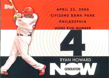 2007 Topps - Generation Now #GN4 Ryan Howard Front