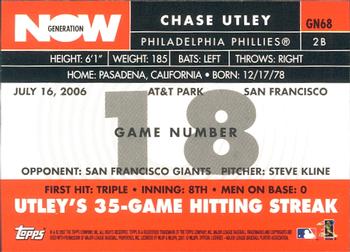 2007 Topps - Generation Now #GN68 Chase Utley Back