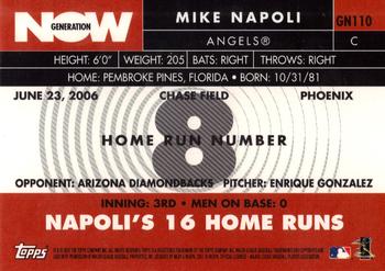 2007 Topps - Generation Now #GN110 Mike Napoli Back