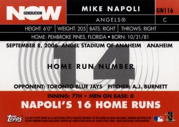 2007 Topps - Generation Now #GN116 Mike Napoli Back