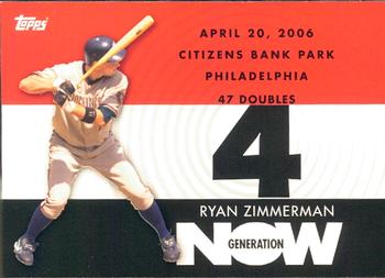 2007 Topps - Generation Now #GN222 Ryan Zimmerman Front