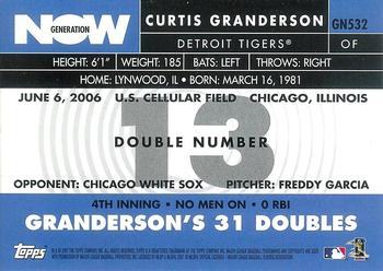 2007 Topps - Generation Now #GN532 Curtis Granderson Back