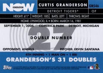 2007 Topps - Generation Now #GN546 Curtis Granderson Back