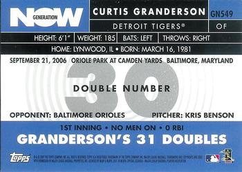 2007 Topps - Generation Now #GN549 Curtis Granderson Back