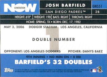 2007 Topps - Generation Now #GN551 Josh Barfield Back