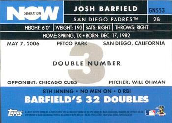 2007 Topps - Generation Now #GN553 Josh Barfield Back