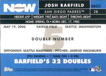 2007 Topps - Generation Now #GN555 Josh Barfield Back