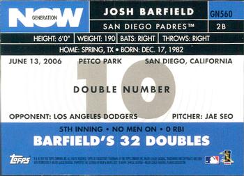 2007 Topps - Generation Now #GN560 Josh Barfield Back