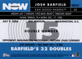 2007 Topps - Generation Now #GN565 Josh Barfield Back