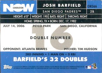2007 Topps - Generation Now #GN566 Josh Barfield Back