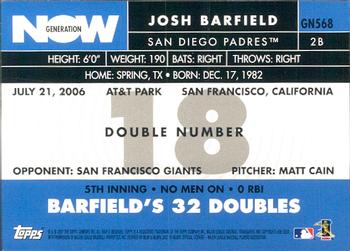 2007 Topps - Generation Now #GN568 Josh Barfield Back
