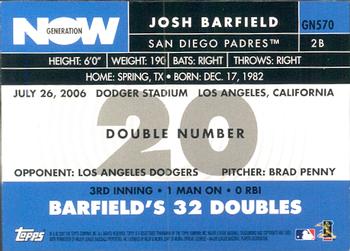 2007 Topps - Generation Now #GN570 Josh Barfield Back