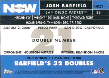 2007 Topps - Generation Now #GN571 Josh Barfield Back