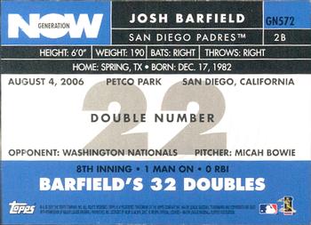 2007 Topps - Generation Now #GN572 Josh Barfield Back