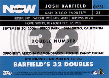 2007 Topps - Generation Now #GN582 Josh Barfield Back