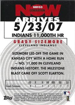 2007 Topps - Generation Now Arrives (Vintage) #GNV53 Grady Sizemore Back