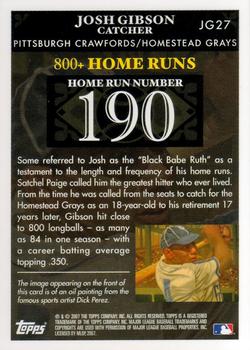 2007 Topps - Josh Gibson Home Run History #JG27 Josh Gibson Back