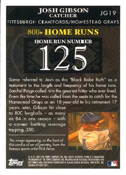 2007 Topps - Josh Gibson Home Run History #JG19 Josh Gibson Back