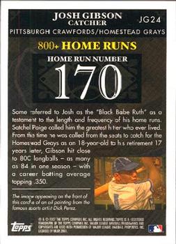 2007 Topps - Josh Gibson Home Run History #JG24 Josh Gibson Back