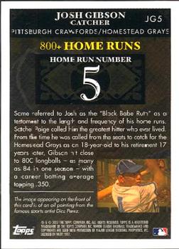 2007 Topps - Josh Gibson Home Run History #JG5 Josh Gibson Back
