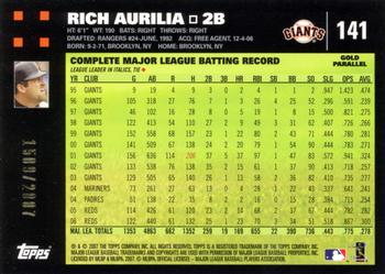 2007 Topps - Gold #141 Rich Aurilia Back