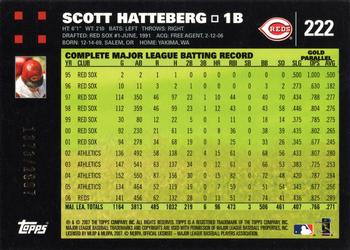 2007 Topps - Gold #222 Scott Hatteberg Back