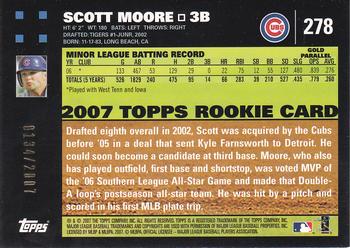 2007 Topps - Gold #278 Scott Moore Back