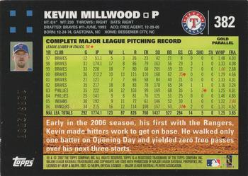 2007 Topps - Gold #382 Kevin Millwood Back