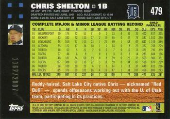 2007 Topps - Gold #479 Chris Shelton Back