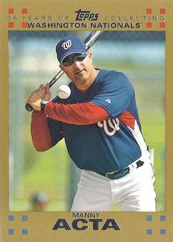 2007 Topps - Gold #607 Manny Acta Front